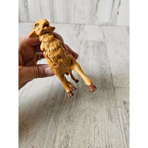 Vintage Italy sheep lamb Fontanini plastic tan - Picture 9 of 10